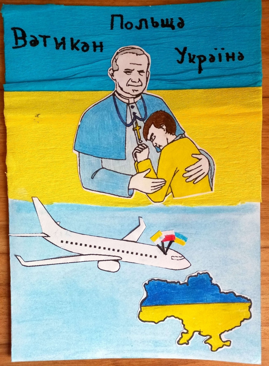 Zdjęcie w galerii na portalu naszraciborz.pl: Jan Paweł II - pielgrzym pokoju. Konkurs w SP 15 wiadomości z regionu