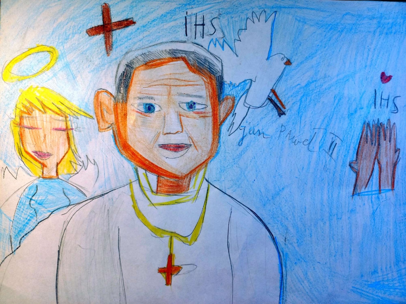 Zdjęcie w galerii na portalu naszraciborz.pl: Jan Paweł II - pielgrzym pokoju. Konkurs w SP 15 wiadomości z regionu