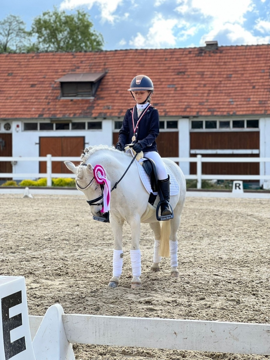 Zdjęcie w galerii na portalu naszraciborz.pl: Vivien i jej kucyk Picasso z sukcesem na zawodach w Zbrosławicach wiadomości z regionu