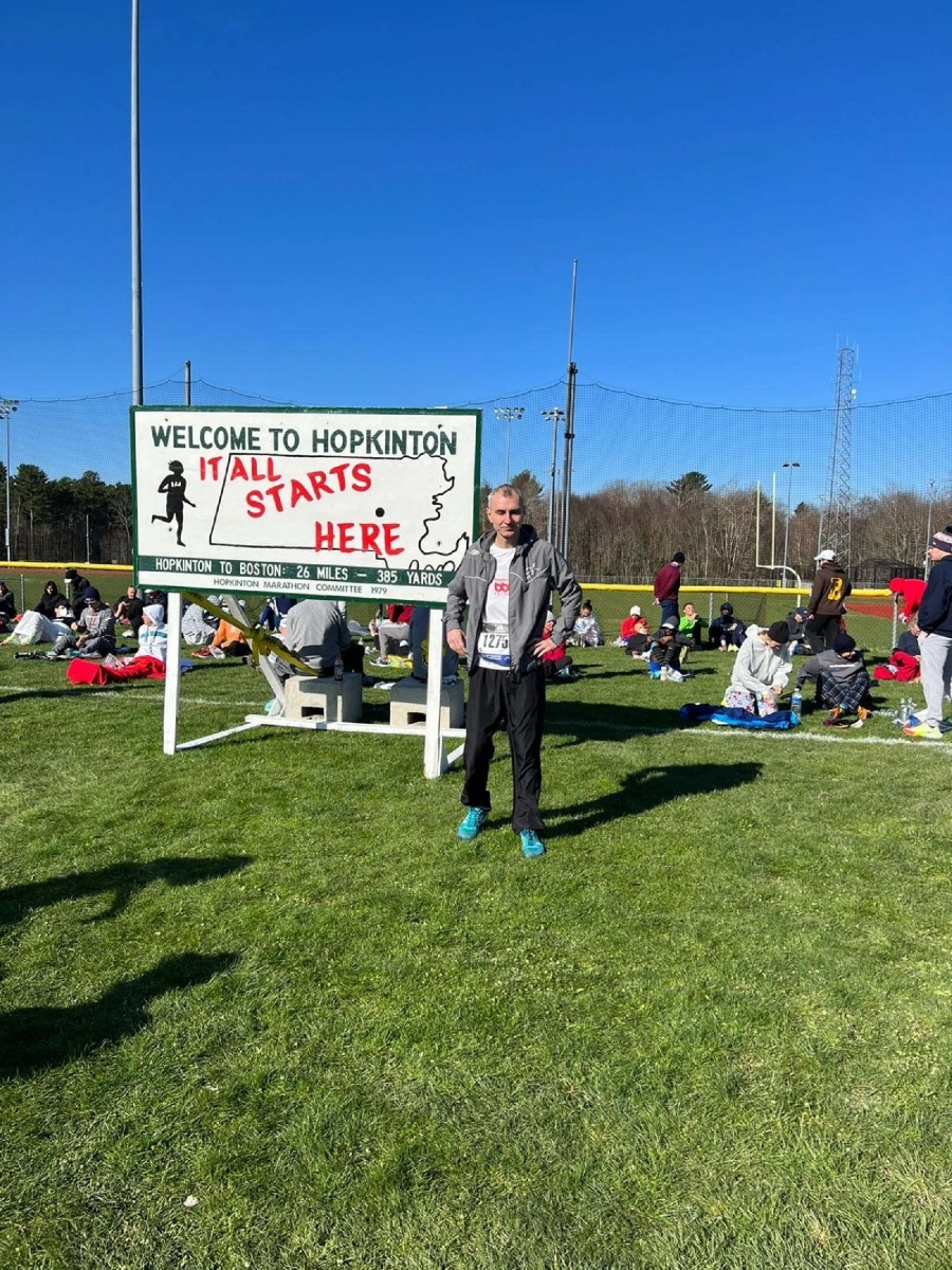 Zdjęcie w galerii na portalu naszraciborz.pl: Raciborzanin spełnił marzenie. Pobiegł w Bostonie wiadomości z regionu