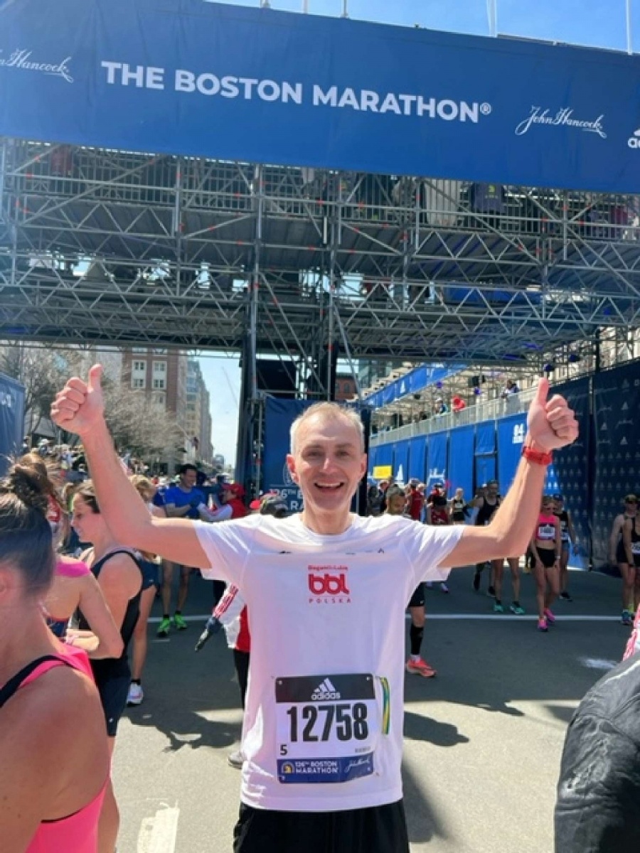 Zdjęcie w galerii na portalu naszraciborz.pl: Raciborzanin spełnił marzenie. Pobiegł w Bostonie wiadomości z regionu