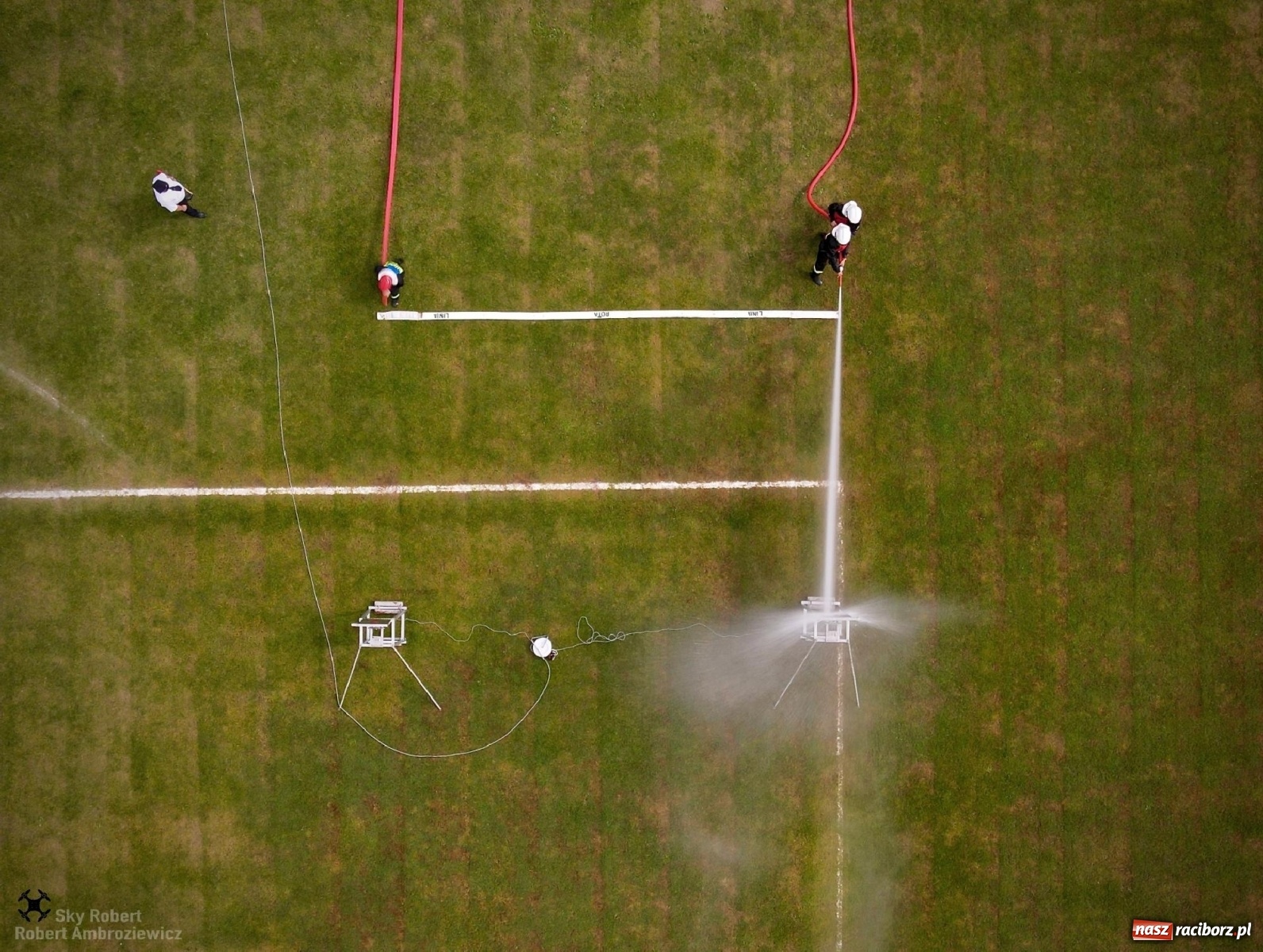 Zdjęcie w galerii na portalu naszraciborz.pl: Strażacka rywalizacja w Pietrowicach Wielkich w oku drona [FOTO i WIDEO] wiadomości z regionu