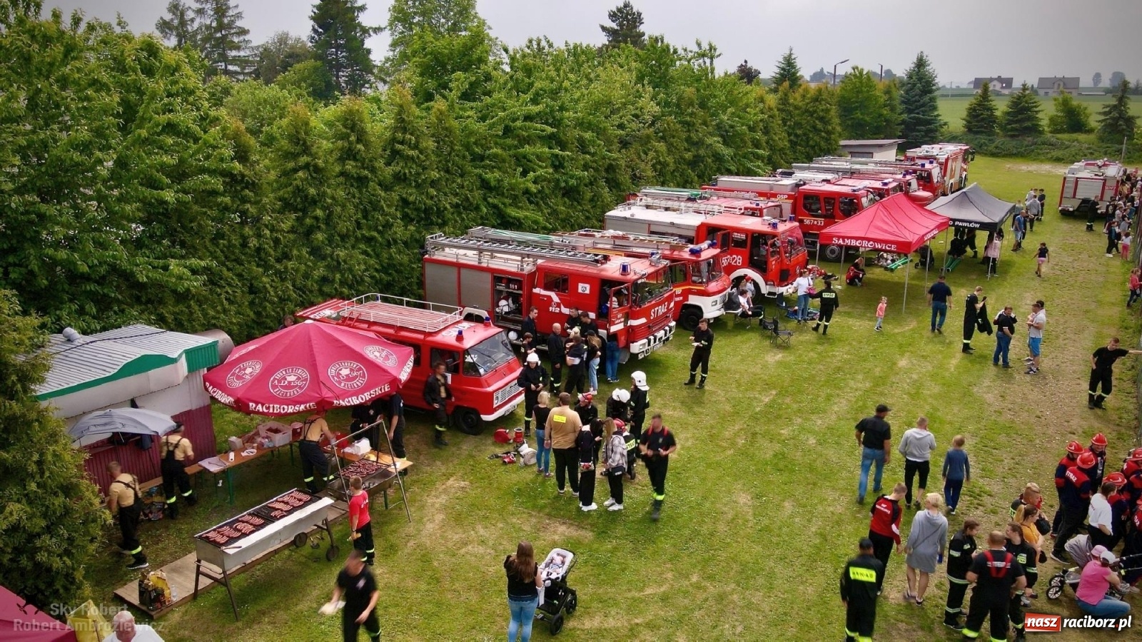 Zdjęcie w galerii na portalu naszraciborz.pl: Strażacka rywalizacja w Pietrowicach Wielkich w oku drona [FOTO i WIDEO] wiadomości z regionu