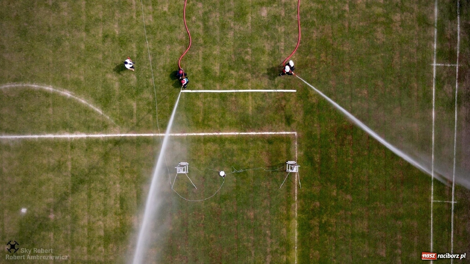 Zdjęcie w galerii na portalu naszraciborz.pl: Strażacka rywalizacja w Pietrowicach Wielkich w oku drona [FOTO i WIDEO] wiadomości z regionu