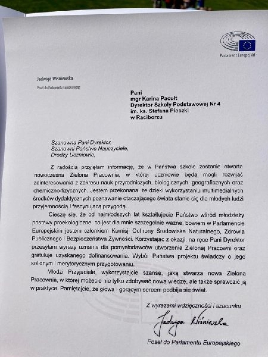 Zdjęcie w galerii na portalu naszraciborz.pl: Projekt Kasprowy SP 4 z dofinansowaniem w 8. edycji konkursu Zielona Pracownia wiadomości z regionu