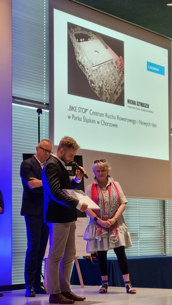 Zdjęcie w galerii na portalu naszraciborz.pl: Bike Stop w Parku Śląskim. Projekt Michała Szymaszka zwycięski wiadomości z regionu