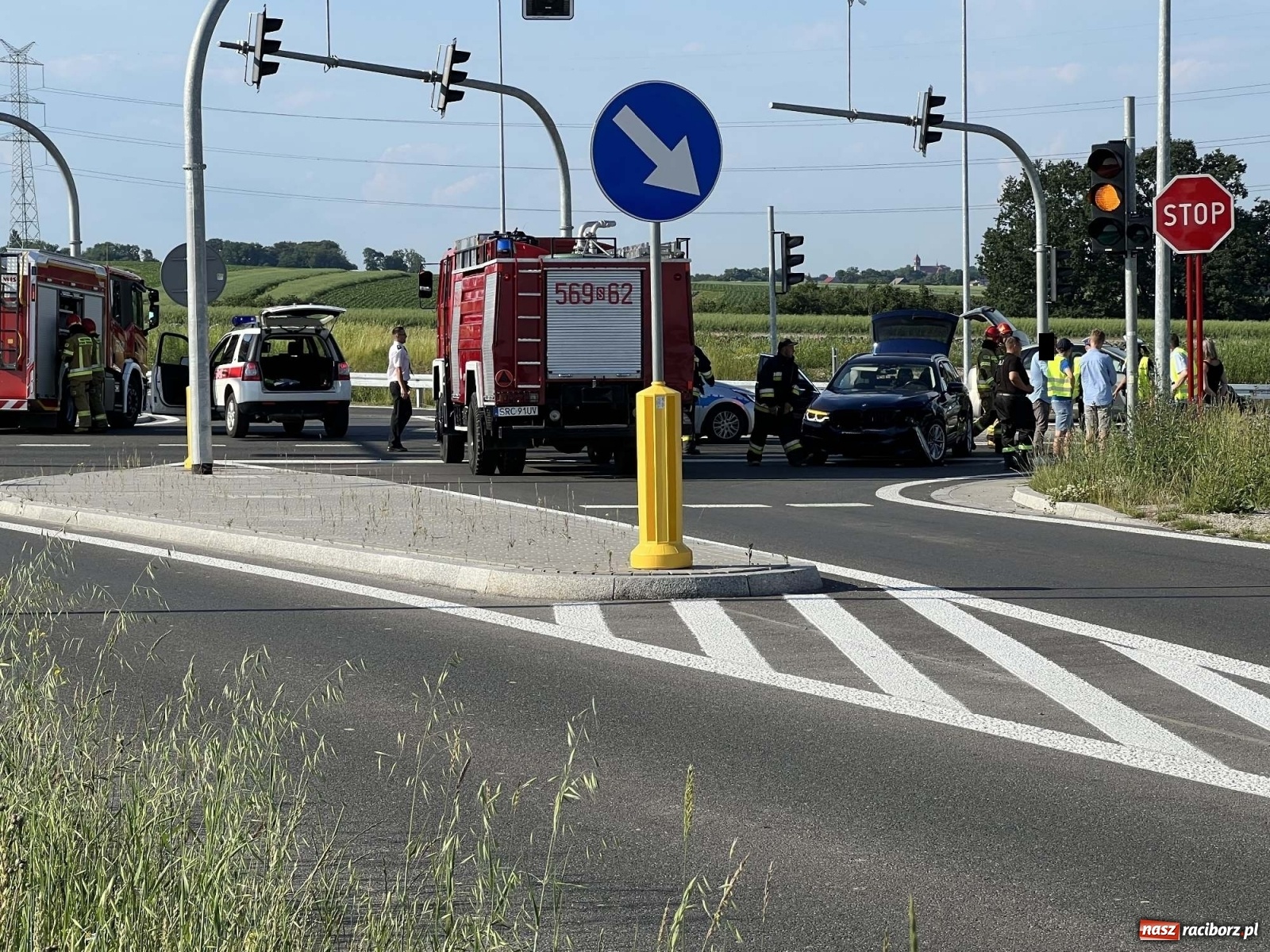 Zdjęcie w galerii na portalu naszraciborz.pl: Wypadek na nowej obwodnicy Raciborza [FOTO] wiadomości z regionu