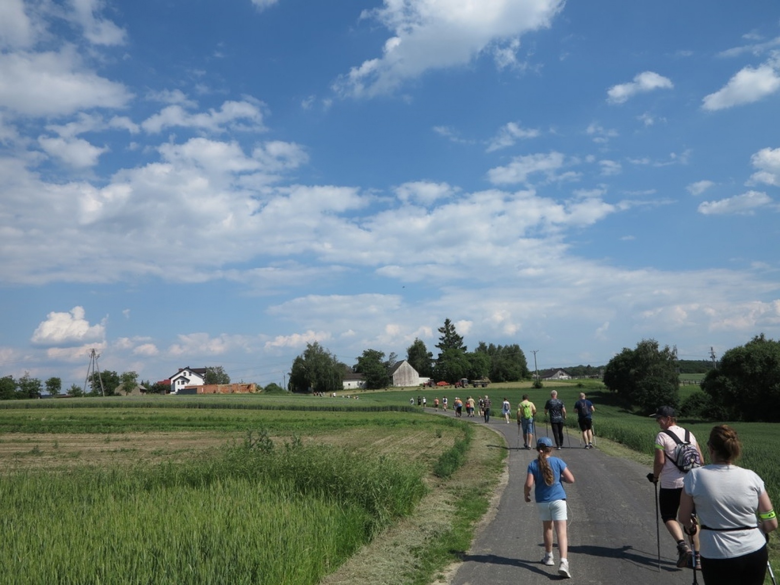 Zdjęcie w galerii na portalu naszraciborz.pl: Nie wystraszyli się upału. Z kijkami z wójtem w grupie wiadomości z regionu