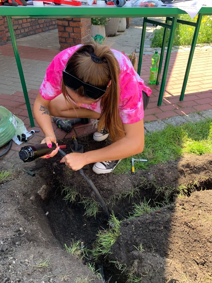 Zdjęcie w galerii na portalu naszraciborz.pl: System automatycznego nawadniania w CKZiU nr 1 w Raciborzu wiadomości z regionu