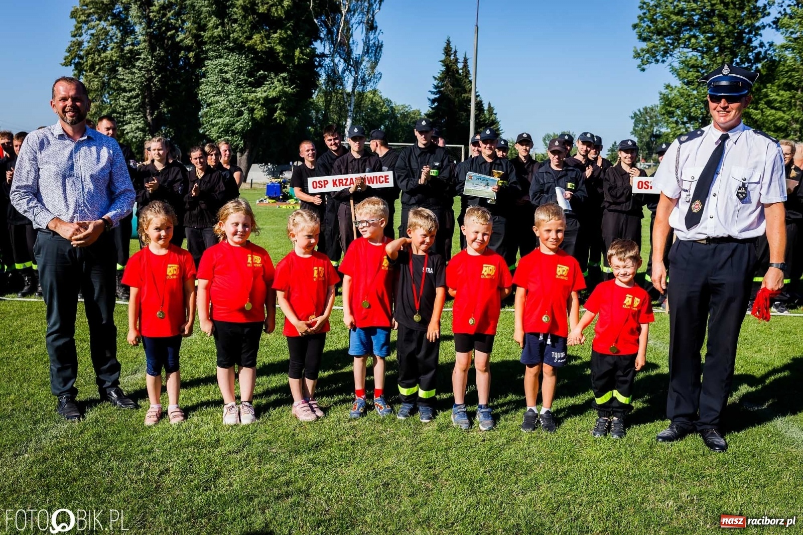 Zdjęcie w galerii na portalu naszraciborz.pl: Gminne zawody OSP. Trzy trofea dla Krzanowic, jedno dla Borucina [FOTO i WIDEO] wiadomości z regionu