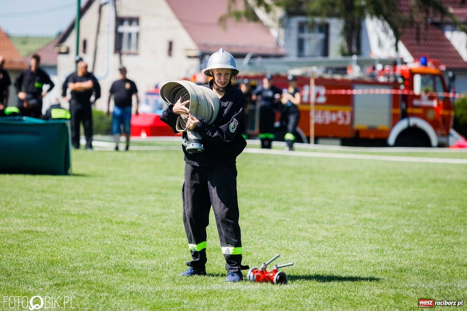 Zdjęcie w galerii na portalu naszraciborz.pl: Gminne zawody OSP. Trzy trofea dla Krzanowic, jedno dla Borucina [FOTO i WIDEO] wiadomości z regionu