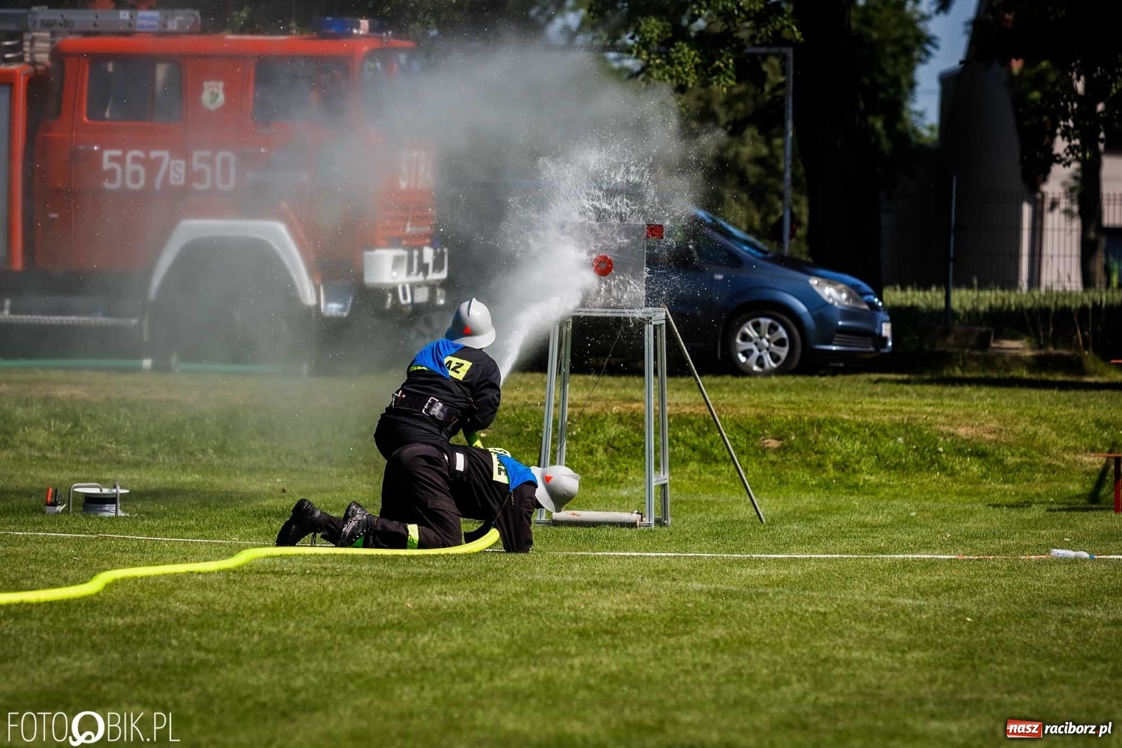 Zdjęcie w galerii na portalu naszraciborz.pl: Gminne zawody OSP. Trzy trofea dla Krzanowic, jedno dla Borucina [FOTO i WIDEO] wiadomości z regionu