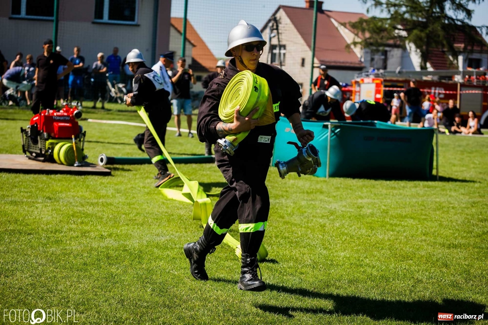 Zdjęcie w galerii na portalu naszraciborz.pl: Gminne zawody OSP. Trzy trofea dla Krzanowic, jedno dla Borucina [FOTO i WIDEO] wiadomości z regionu