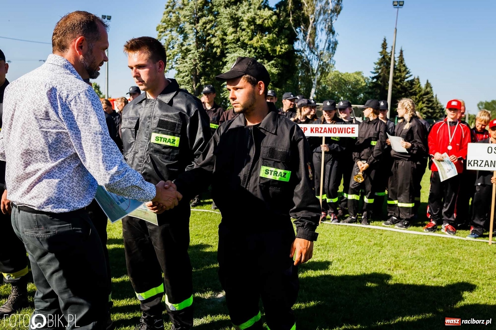 Zdjęcie w galerii na portalu naszraciborz.pl: Gminne zawody OSP. Trzy trofea dla Krzanowic, jedno dla Borucina [FOTO i WIDEO] wiadomości z regionu