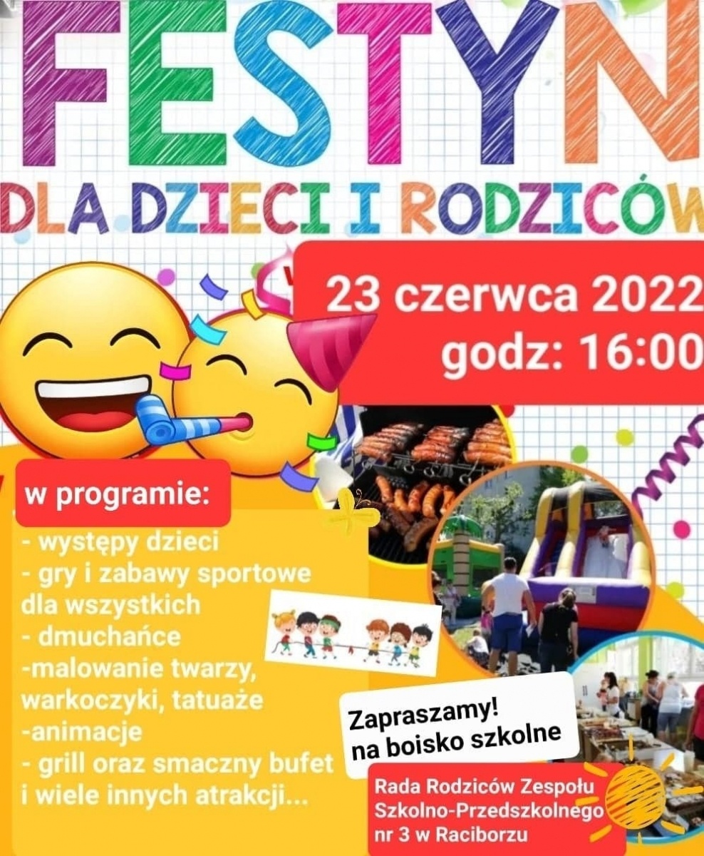 Zdjęcie w galerii na portalu naszraciborz.pl: Rada rodziców ZSP na Płoni zaprasza na festyn wiadomości z regionu