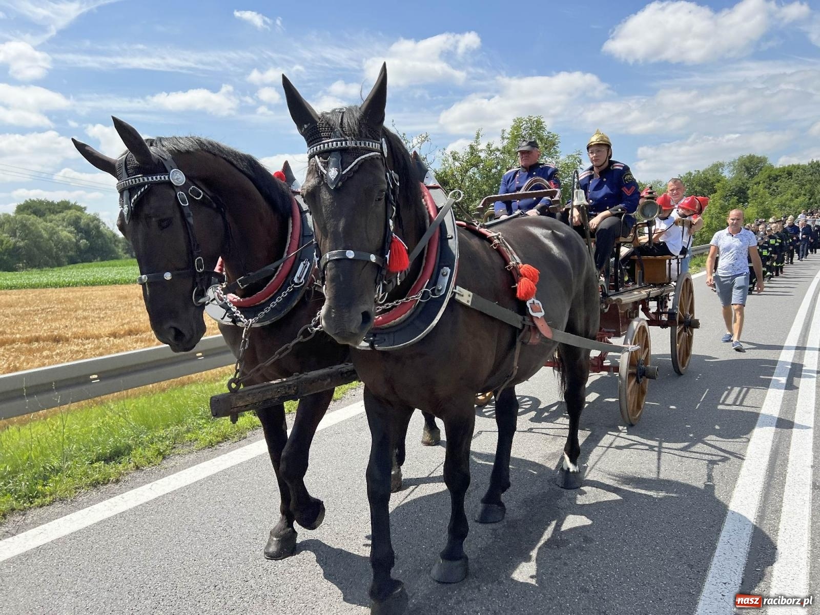 Zdjęcie w galerii na portalu naszraciborz.pl: Starych sikawek konnych czar. Parada w Bieńkowicach [WIDEO] wiadomości z regionu