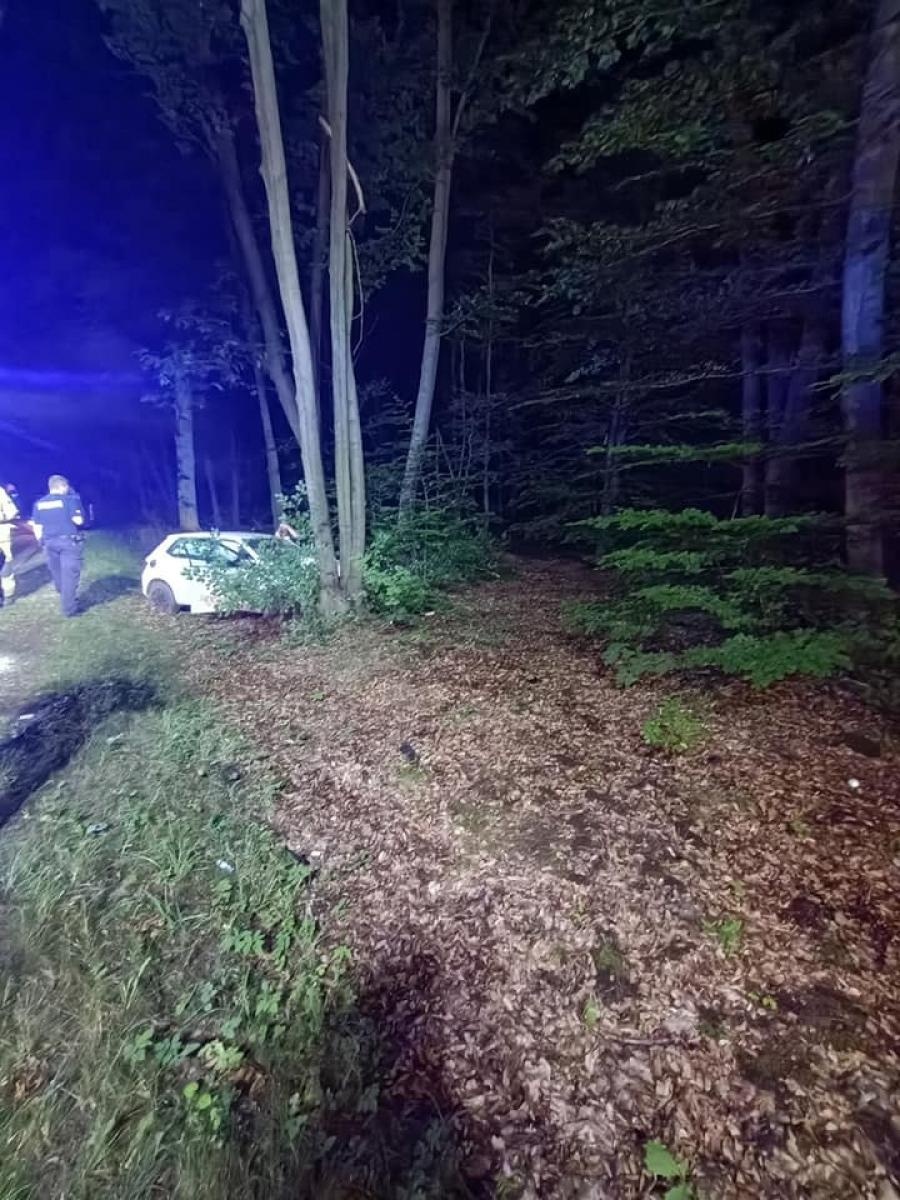 Zdjęcie w galerii na portalu naszraciborz.pl: Raport 998. Skoda fabia wypadła z drogi i uderzyła w drzewo [FOTO] wiadomości z regionu