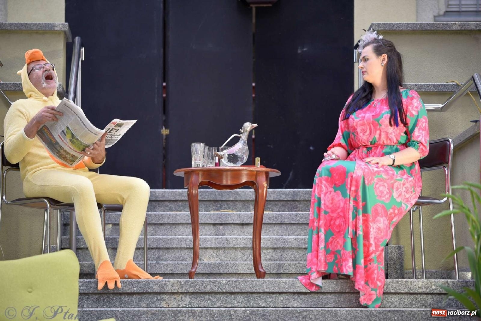 Zdjęcie w galerii na portalu naszraciborz.pl: Letni Teatr na Schodach w Raciborzu - Łysa Śpiewaczka wiadomości z regionu