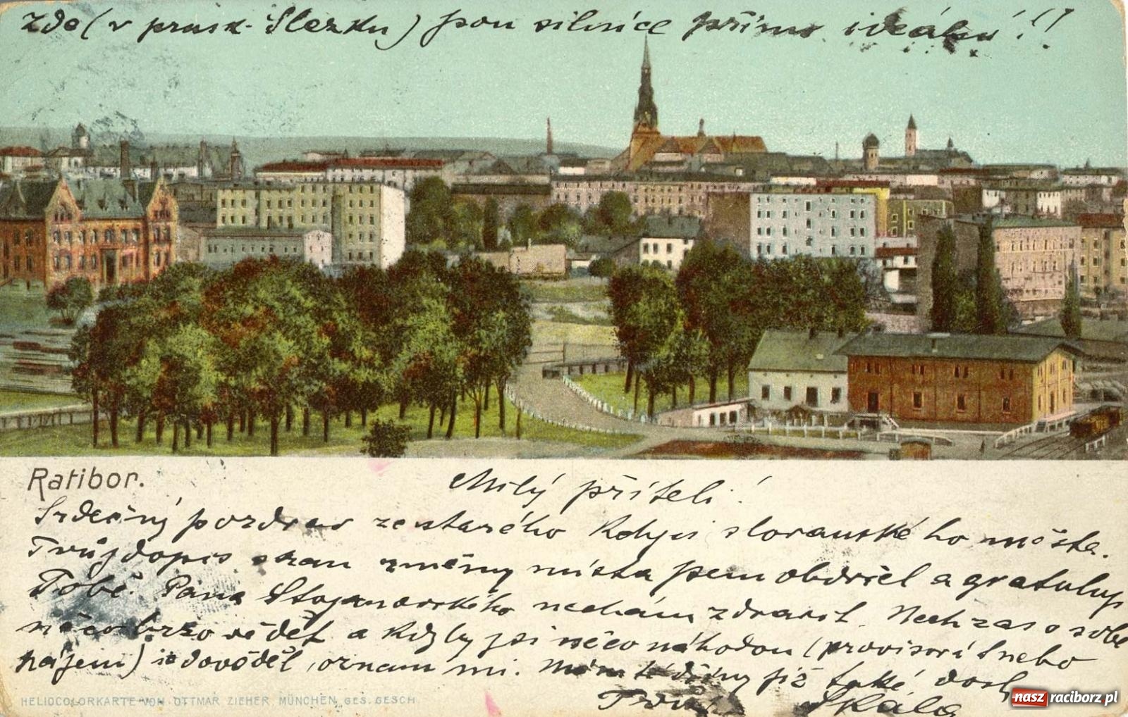 Zdjęcie w galerii na portalu naszraciborz.pl: Raciborskie dzieje zapisane w pocztówkach – zawrotna kariera pewnego ujęcia wiadomości z regionu