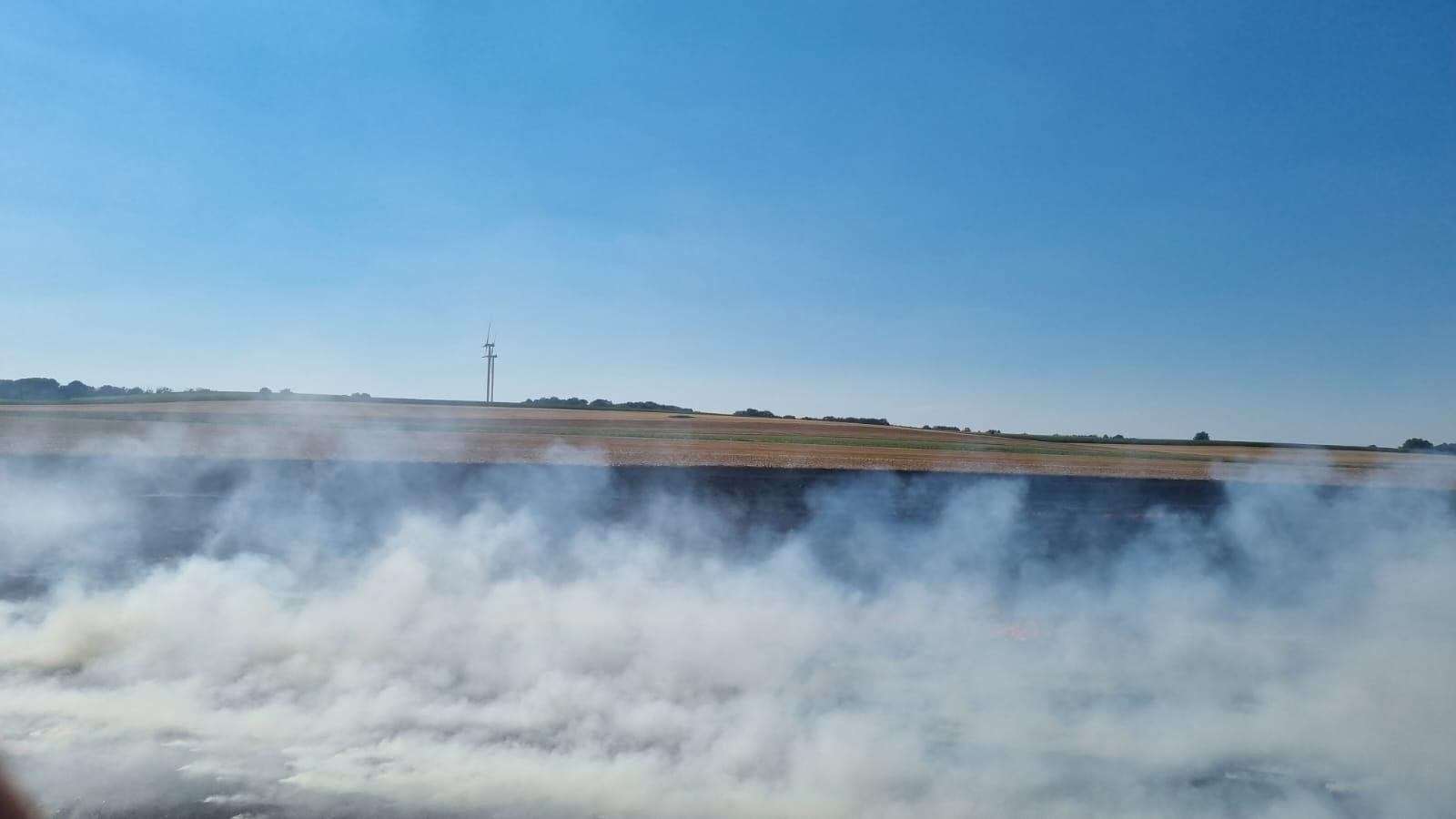 Zdjęcie w galerii na portalu naszraciborz.pl: Pożar ścierniska w Czechach. Polscy strażacy na ratunek wiadomości z regionu