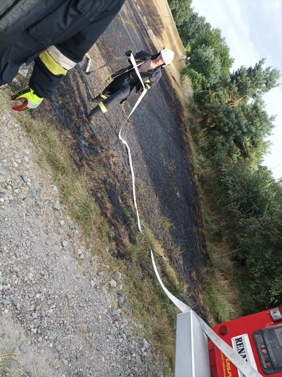 Zdjęcie w galerii na portalu naszraciborz.pl: Raport 998. Dziewięć arów ścierniska poszło z dymem w Rzuchowie wiadomości z regionu