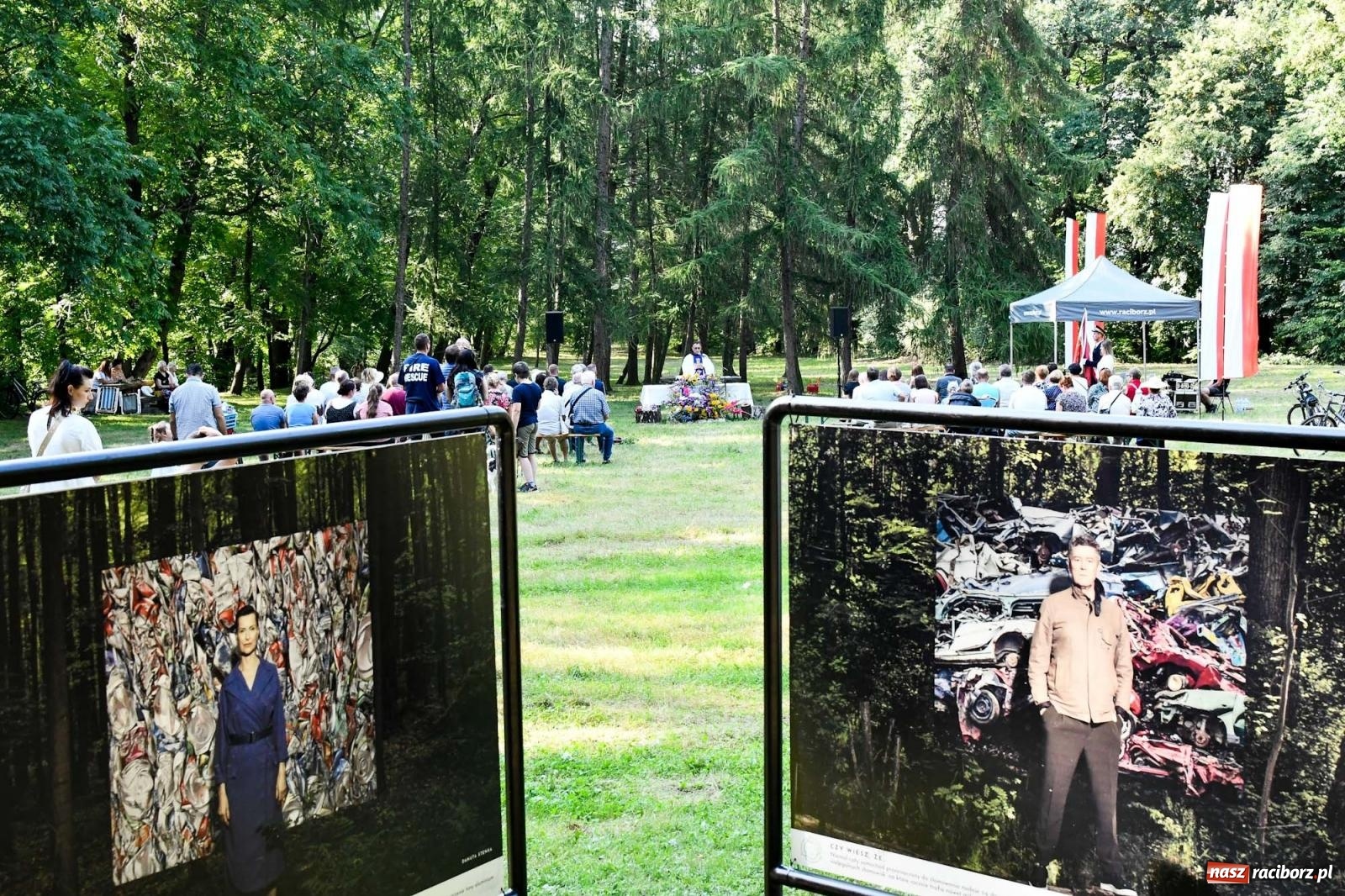 Zdjęcie w galerii na portalu naszraciborz.pl: Msza święta polowa w lesie Obora z anegdotą na finał [FOTO i WIDEO] wiadomości z regionu
