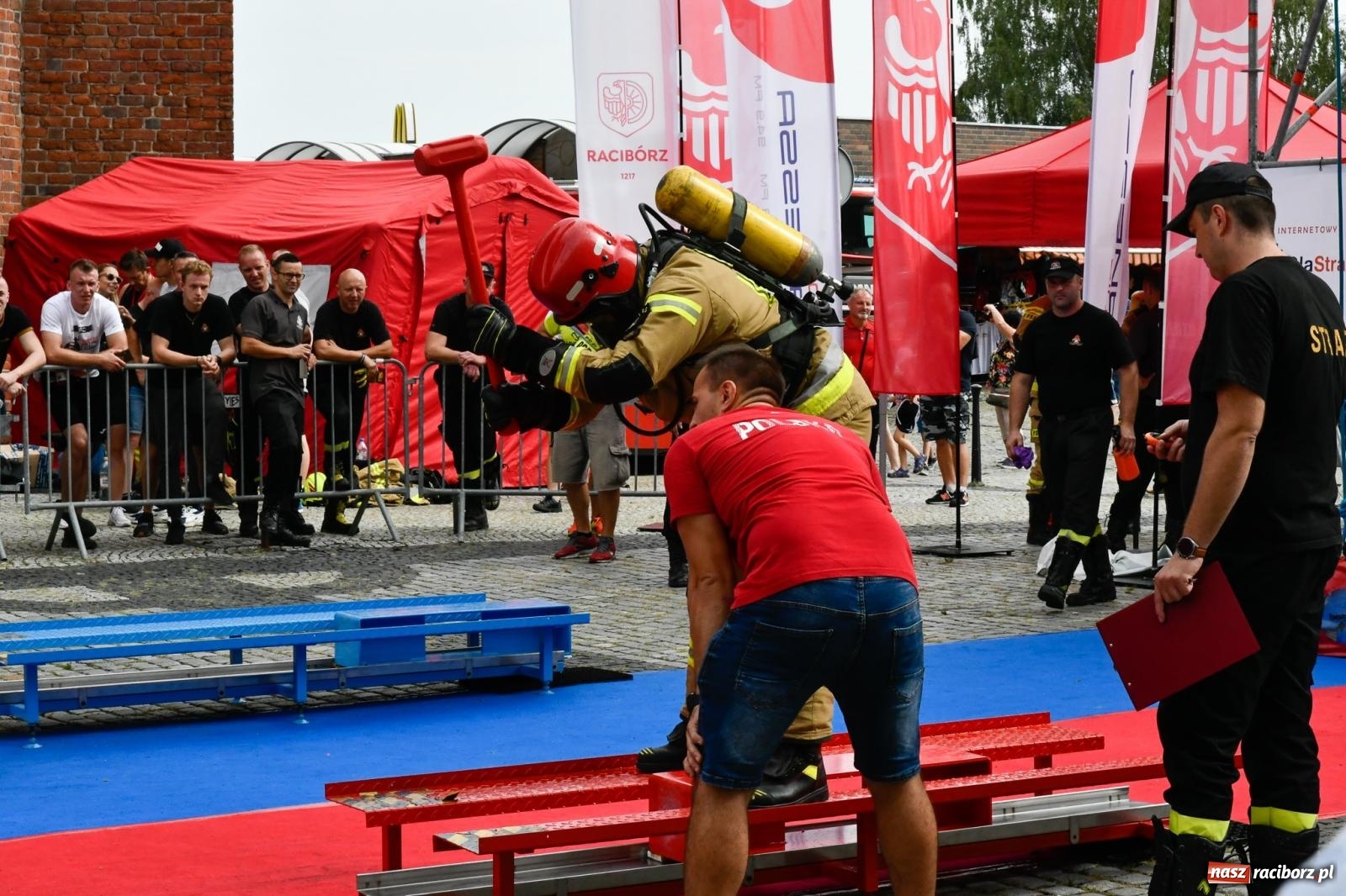 Zdjęcie w galerii na portalu naszraciborz.pl: Toughest Firefighter Racibórz 2023 - strażackie emocje w Raciborzu wiadomości z regionu