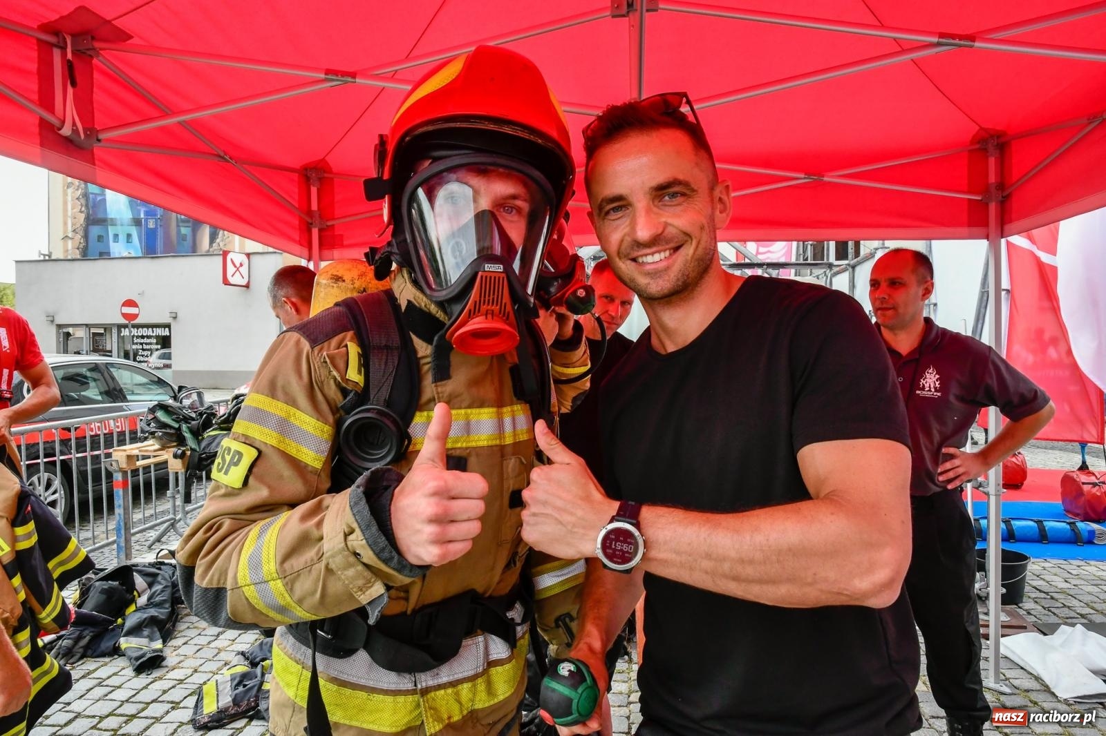 Zdjęcie w galerii na portalu naszraciborz.pl: Toughest Firefighter Racibórz 2023 - strażackie emocje w Raciborzu wiadomości z regionu