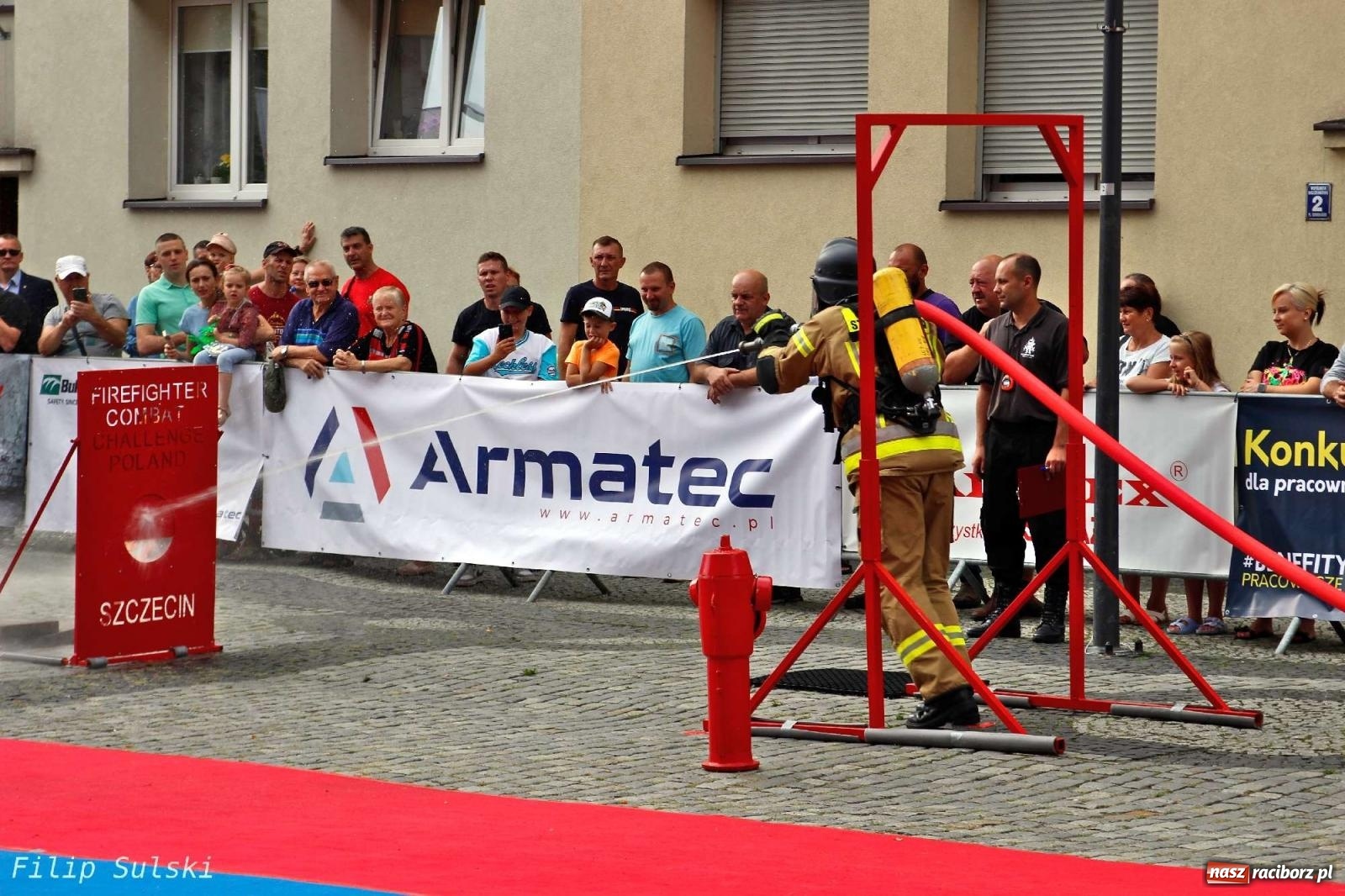 Zdjęcie w galerii na portalu naszraciborz.pl: Toughest Firefighter Racibórz 2023 - strażackie emocje w Raciborzu wiadomości z regionu