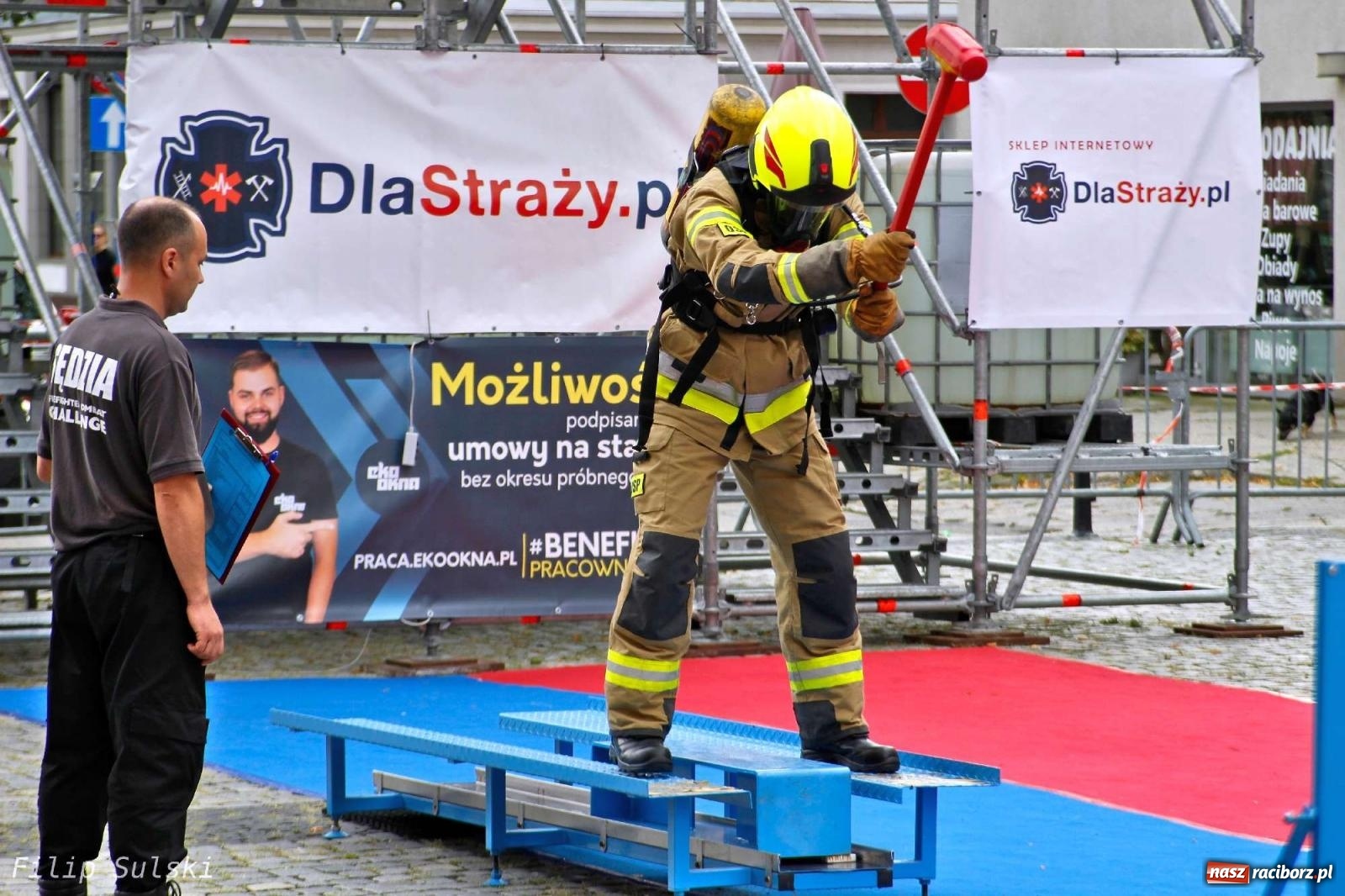 Zdjęcie w galerii na portalu naszraciborz.pl: Toughest Firefighter Racibórz 2023 - strażackie emocje w Raciborzu wiadomości z regionu