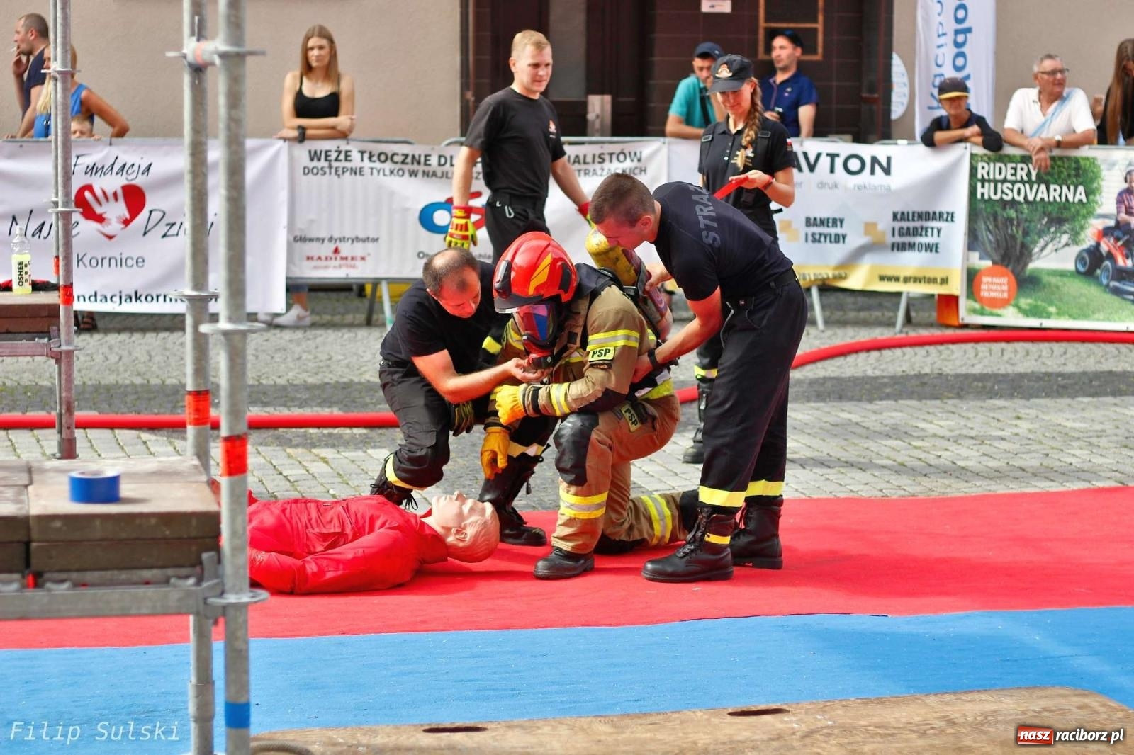 Zdjęcie w galerii na portalu naszraciborz.pl: Toughest Firefighter Racibórz 2023 - strażackie emocje w Raciborzu wiadomości z regionu