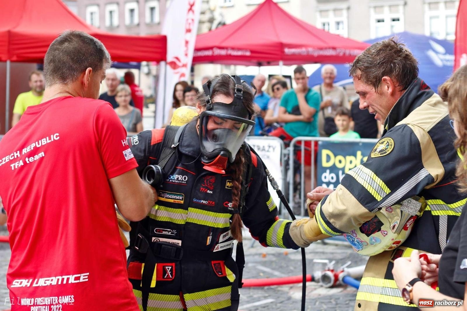 Zdjęcie w galerii na portalu naszraciborz.pl: Toughest Firefighter Racibórz 2023 - strażackie emocje w Raciborzu wiadomości z regionu