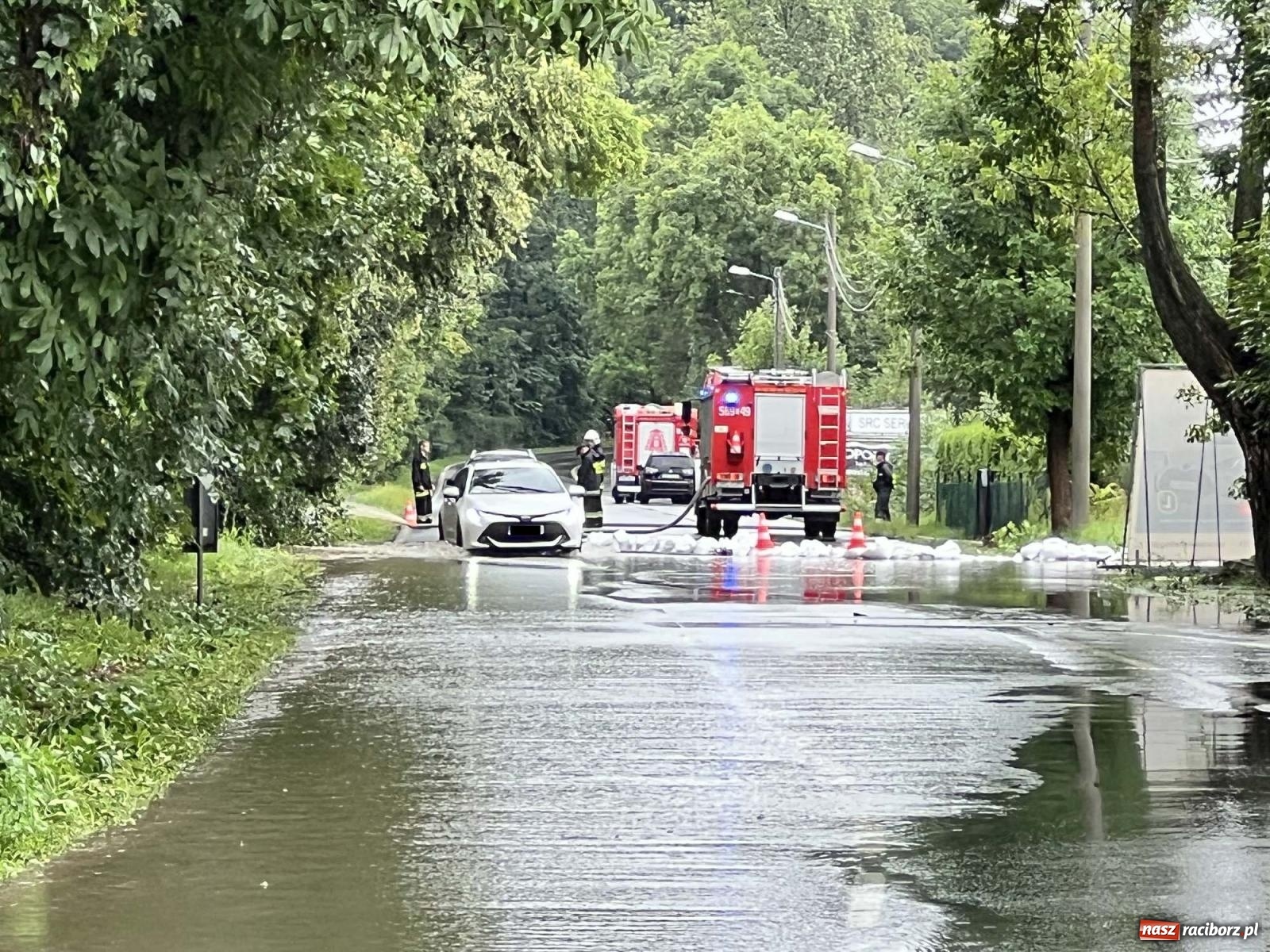 Zdjęcie w galerii na portalu naszraciborz.pl: Przy Brzeskiej w Raciborzu woda zalała domy wiadomości z regionu