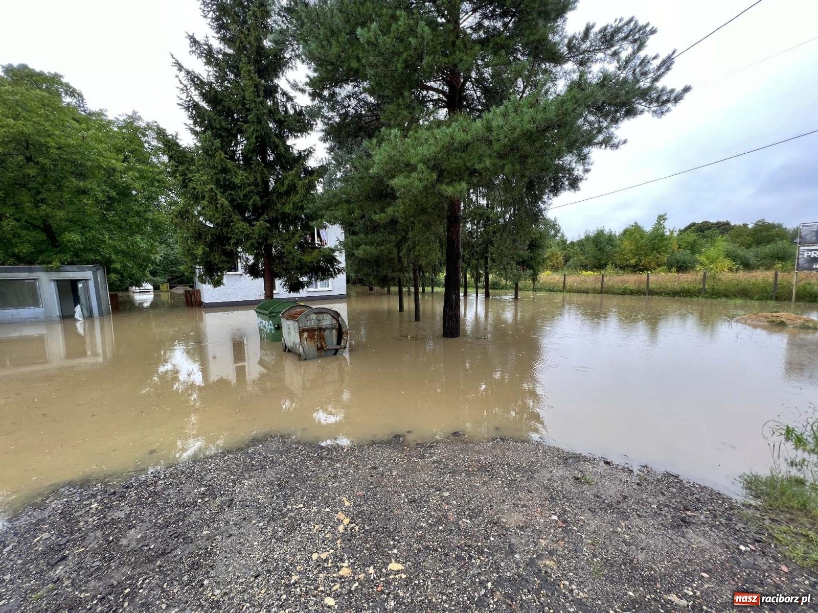 Zdjęcie w galerii na portalu naszraciborz.pl: Przy Brzeskiej w Raciborzu woda zalała domy wiadomości z regionu