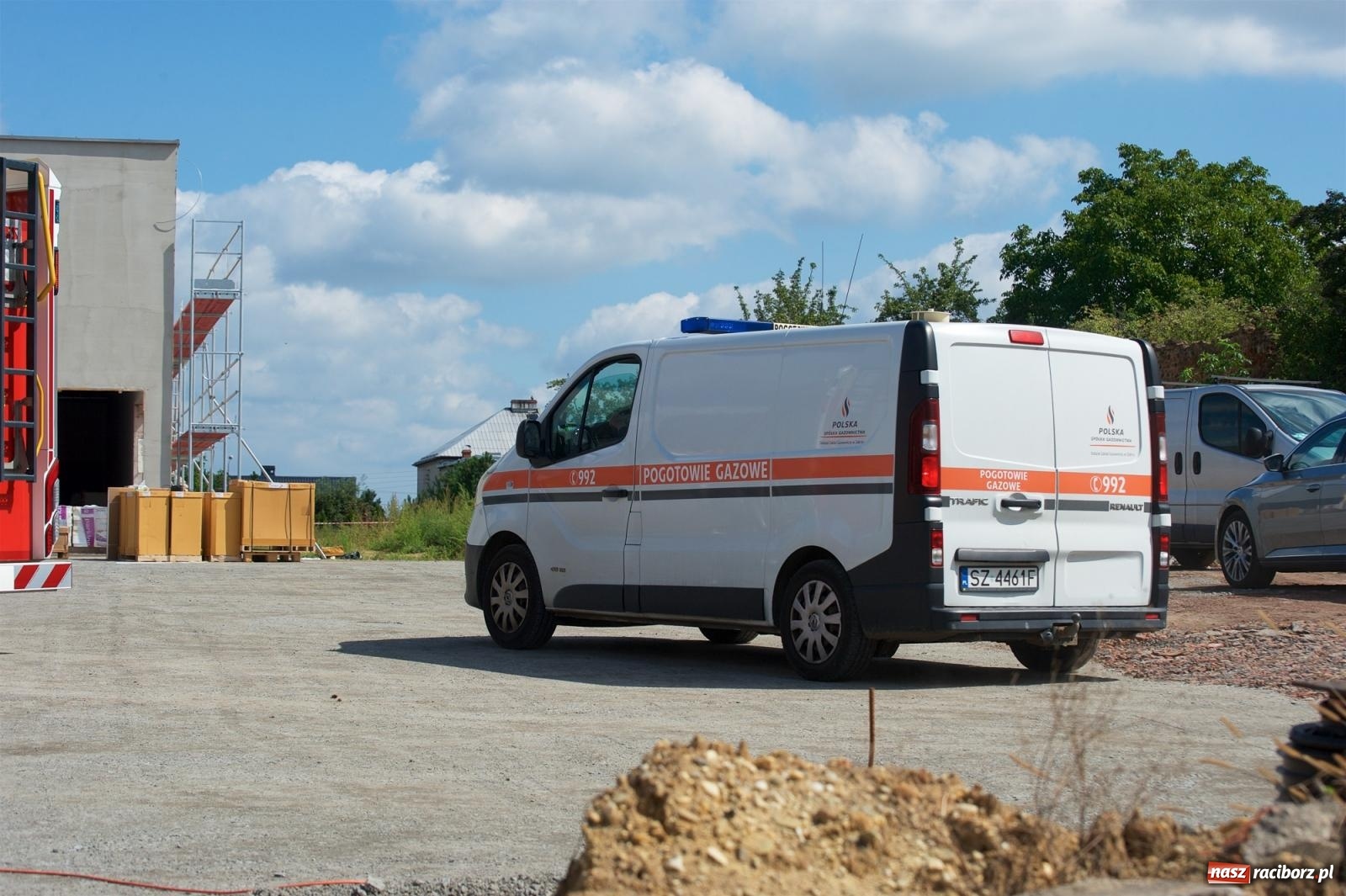 Zdjęcie w galerii na portalu naszraciborz.pl: Koparka uszkodziła gazociąg w Tworkowie. Konieczna była ewakuacja! wiadomości z regionu