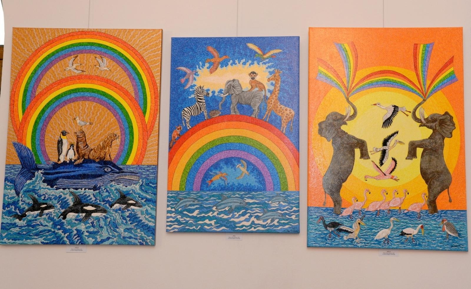 Zdjęcie w galerii na portalu naszraciborz.pl: Kolorowy świat Jana Koloczka w raciborskim Muzeum wiadomości z regionu