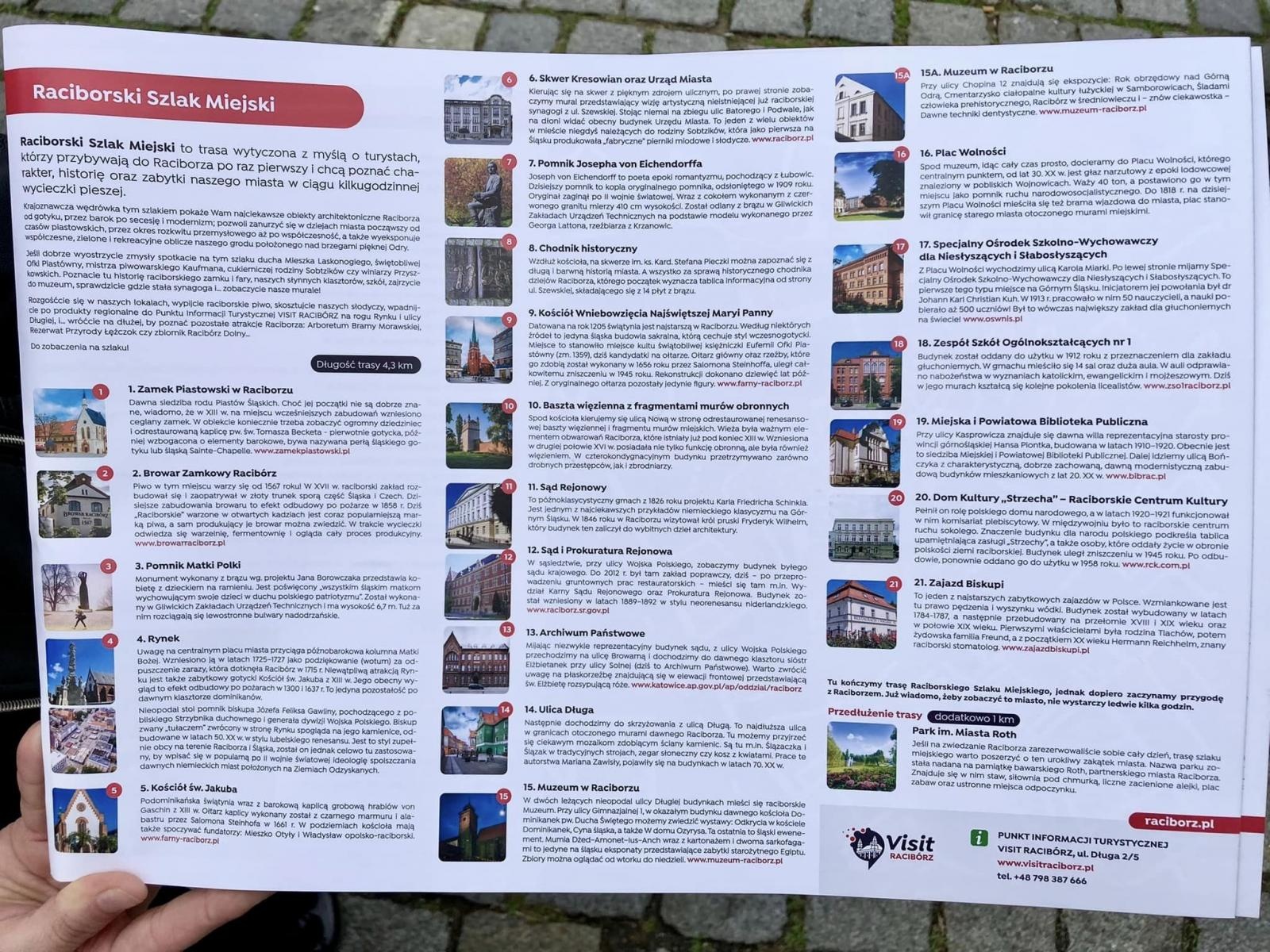 Zdjęcie w galerii na portalu naszraciborz.pl: Miejski szlak turystyczny w Raciborzu. Ostała się tylko mapa zrywka wiadomości z regionu