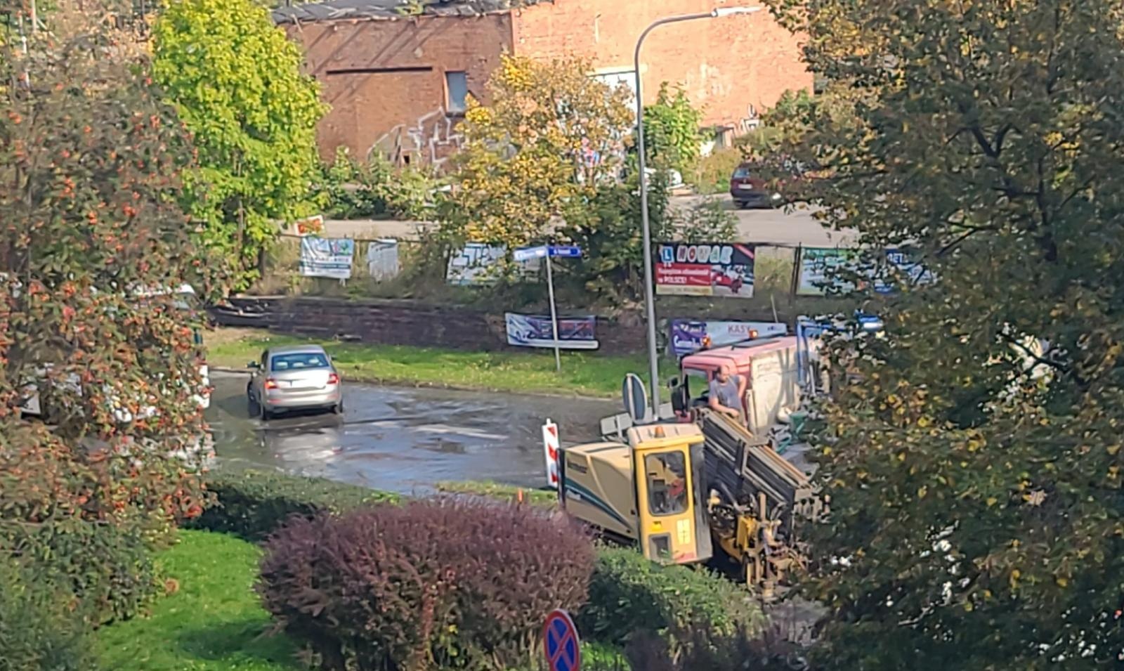 Zdjęcie w galerii na portalu naszraciborz.pl: Poważna awaria wodociągu na ul. Kościuszki wiadomości z regionu