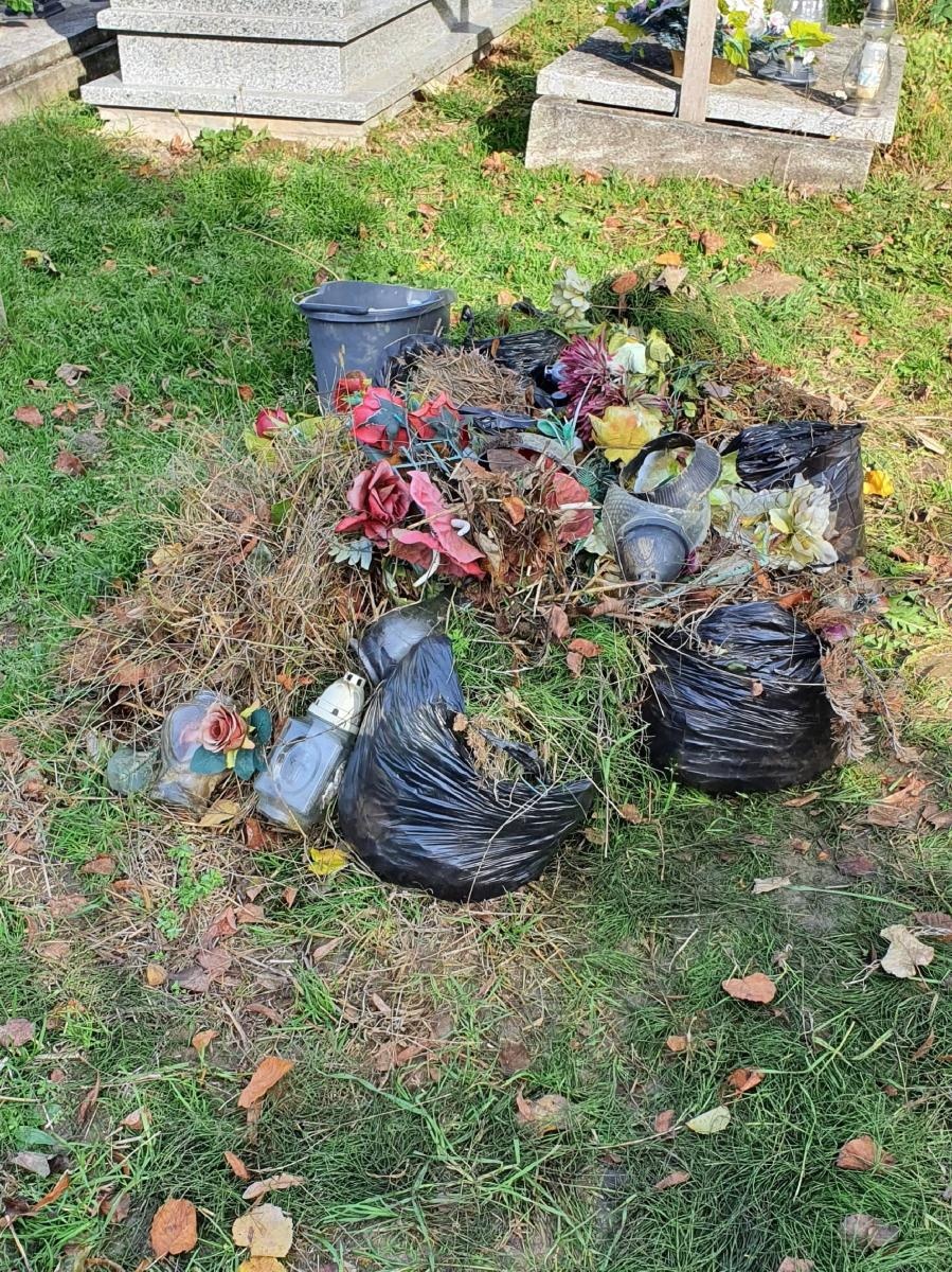 Zdjęcie w galerii na portalu naszraciborz.pl: Wolontariusze Polski 2050 porządkują zapomniane groby wiadomości z regionu