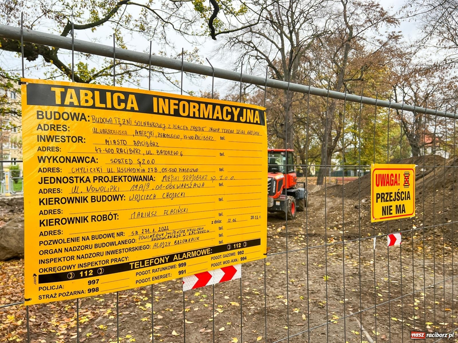 Zdjęcie w galerii na portalu naszraciborz.pl: Trwa budowa tężni solankowej przy Warszawskiej-Żeromskiego wiadomości z regionu