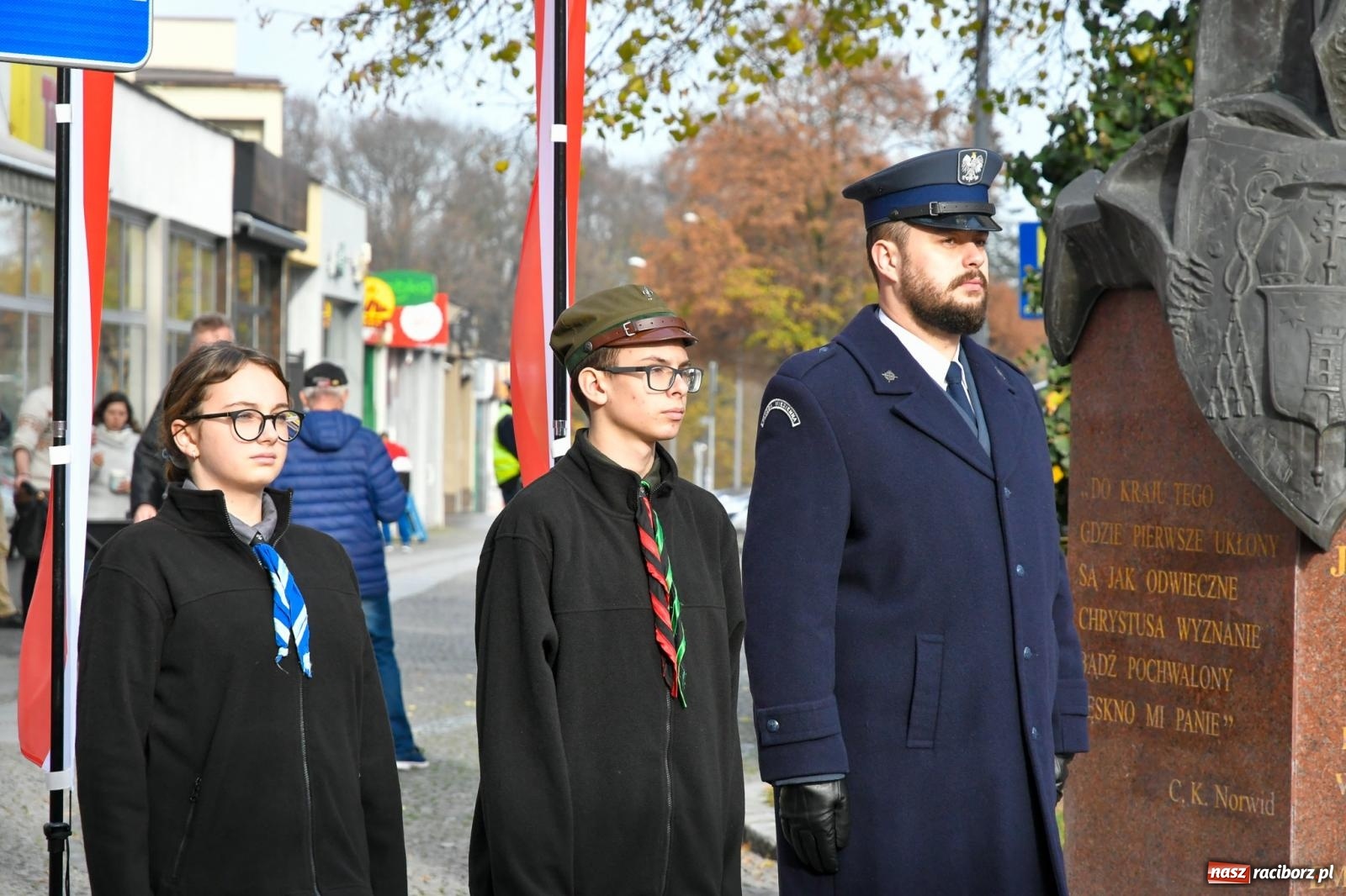 Zdjęcie w galerii na portalu naszraciborz.pl: Narodowe Święto Niepodległości - obchody miejskie w Raciborzu [FOTO i WIDEO] wiadomości z regionu