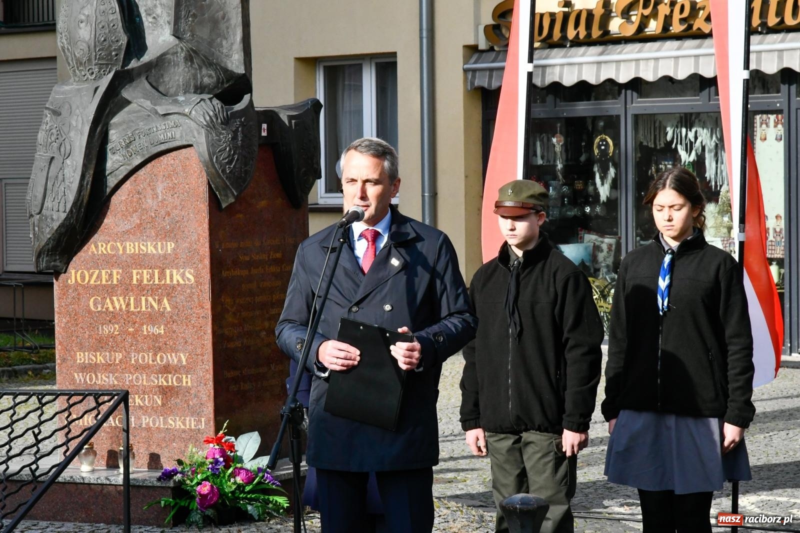 Zdjęcie w galerii na portalu naszraciborz.pl: Narodowe Święto Niepodległości - obchody miejskie w Raciborzu [FOTO i WIDEO] wiadomości z regionu