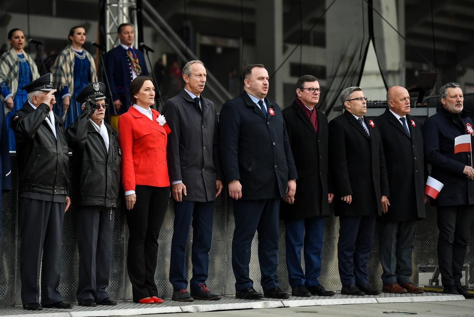 Zdjęcie w galerii na portalu naszraciborz.pl: Za nami uroczyste obchody Narodowego Święta Niepodległości na Stadionie Śląskim wiadomości z regionu
