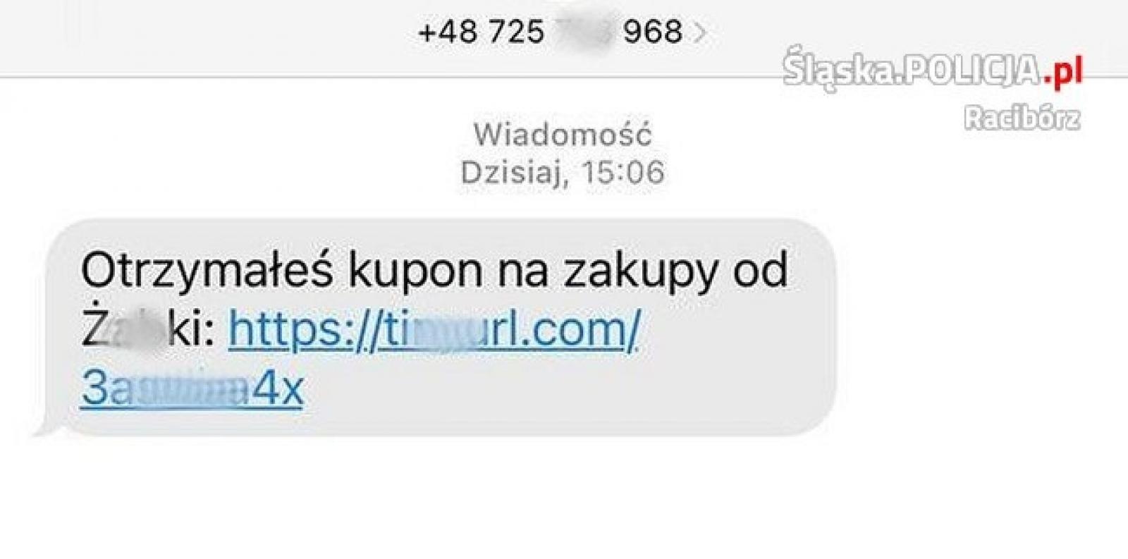 Zdjęcie w galerii na portalu naszraciborz.pl: Wyłączenie prądu, darmowy bon czy paczka. Policja ostrzega przed oszustami wiadomości z regionu