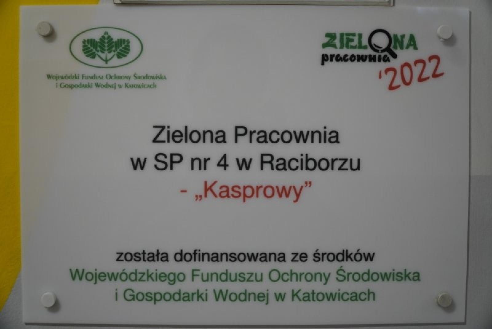 Zdjęcie w galerii na portalu naszraciborz.pl: Zielona pracownia Kasprowy otwarta w SP4 wiadomości z regionu
