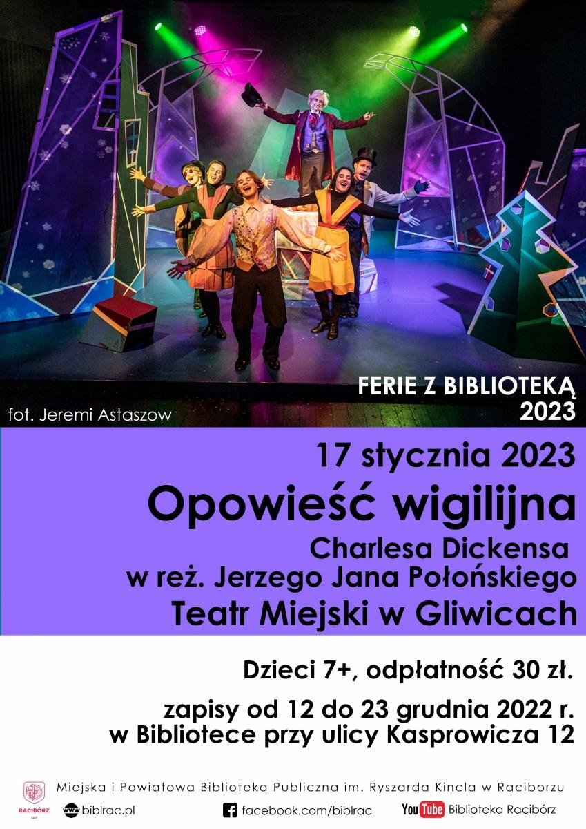 Zdjęcie w galerii na portalu naszraciborz.pl: Filmowe ferie z biblioteką i wyjazd do Teatru Miejskiego w Gliwicach wiadomości z regionu