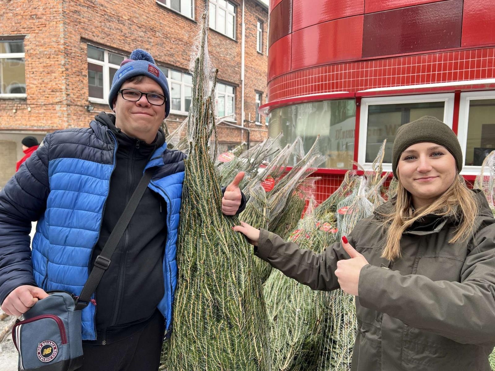 Zdjęcie w galerii na portalu naszraciborz.pl: Lasy Państwowe rozdają choinki honorowym krwiodawcom wiadomości z regionu