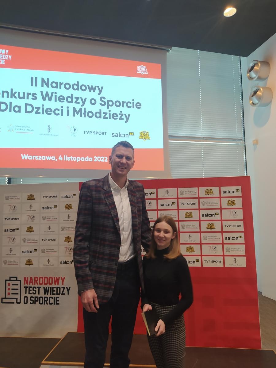 Zdjęcie w galerii na portalu naszraciborz.pl: Magda Gębska wygrała II Narodowy Konkurs Wiedzy o Sporcie dla dzieci i młodzieży wiadomości z regionu