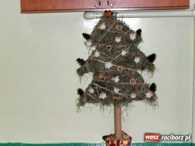 Zdjęcie w galerii na portalu naszraciborz.pl: W SP4 stanęły ekologiczne choinki wiadomości z regionu