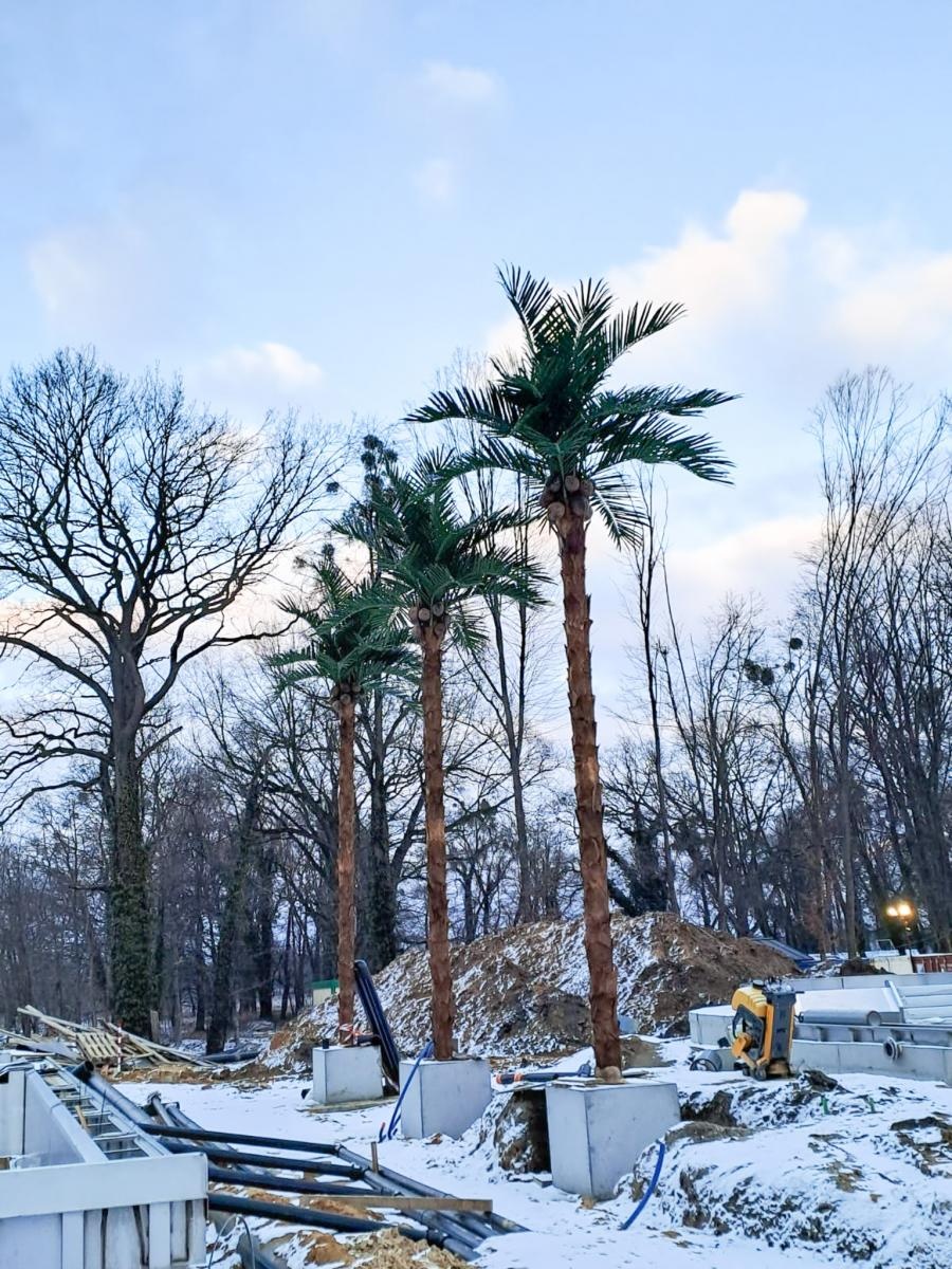 Zdjęcie w galerii na portalu naszraciborz.pl: Palmy w Tworkowie. Budowa nowoczesnego kąpieliska pod Raciborzem na ostatniej prostej [FOTO] wiadomości z regionu